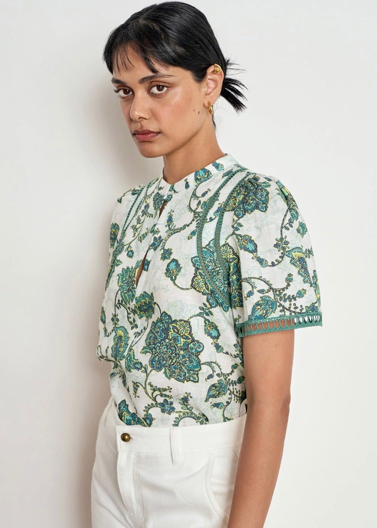 Charm Top ~ Garden Paisley