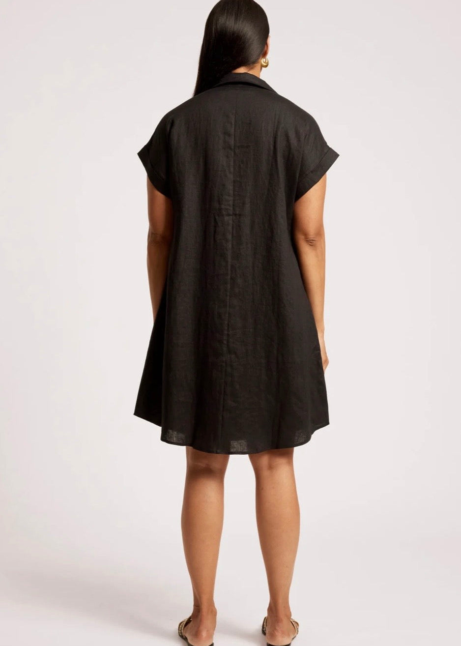 Maris Shirt Dress ~ Black
