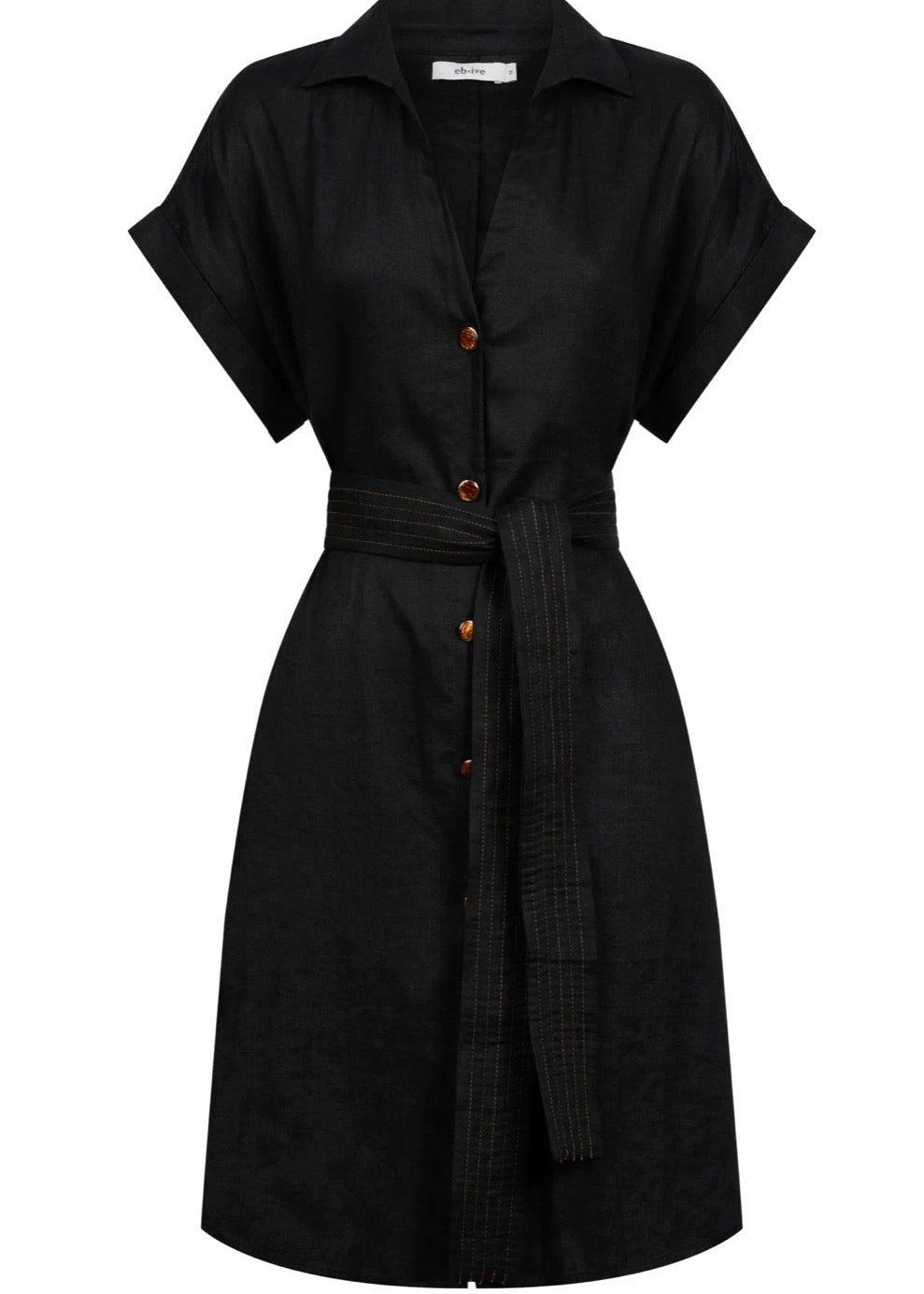 Maris Shirt Dress ~ Black