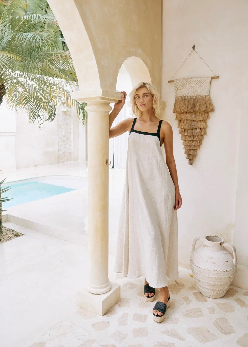 Maris Splice Tank Maxi ~ Tusk/Black