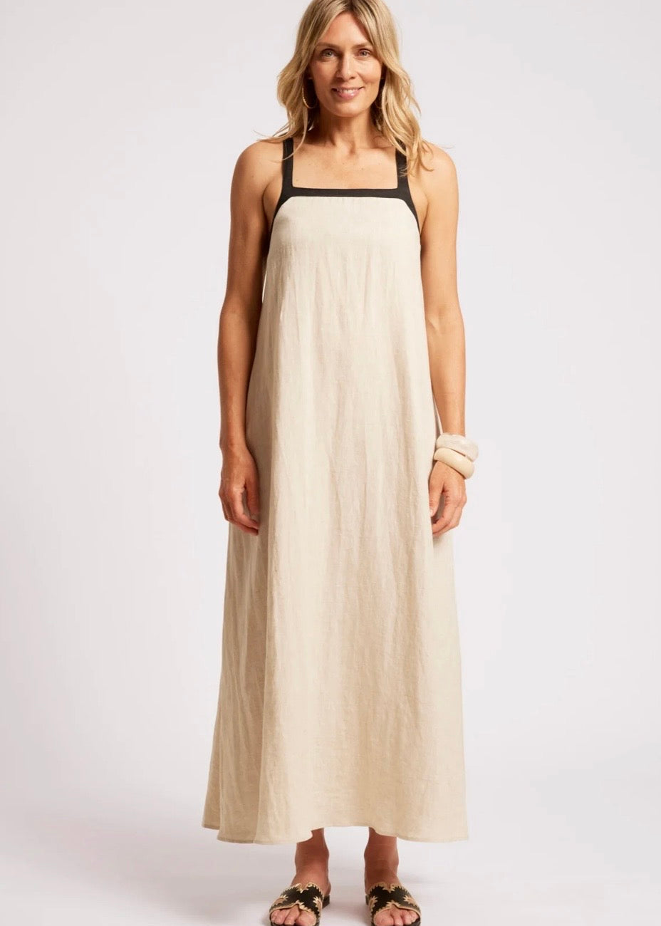 Maris Splice Tank Maxi ~ Tusk/Black