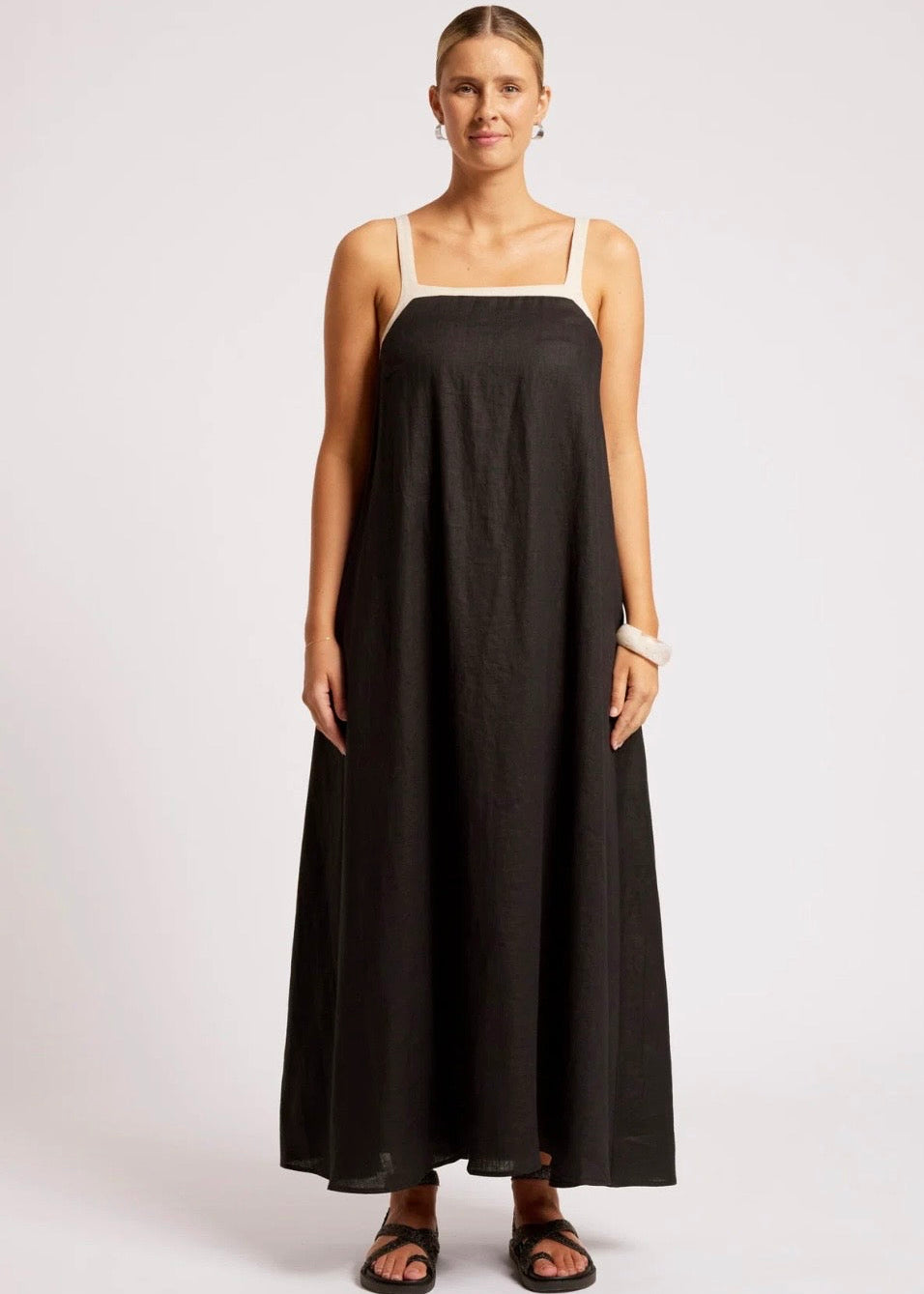 Maris Splice Tank Maxi ~ Black/Tusk