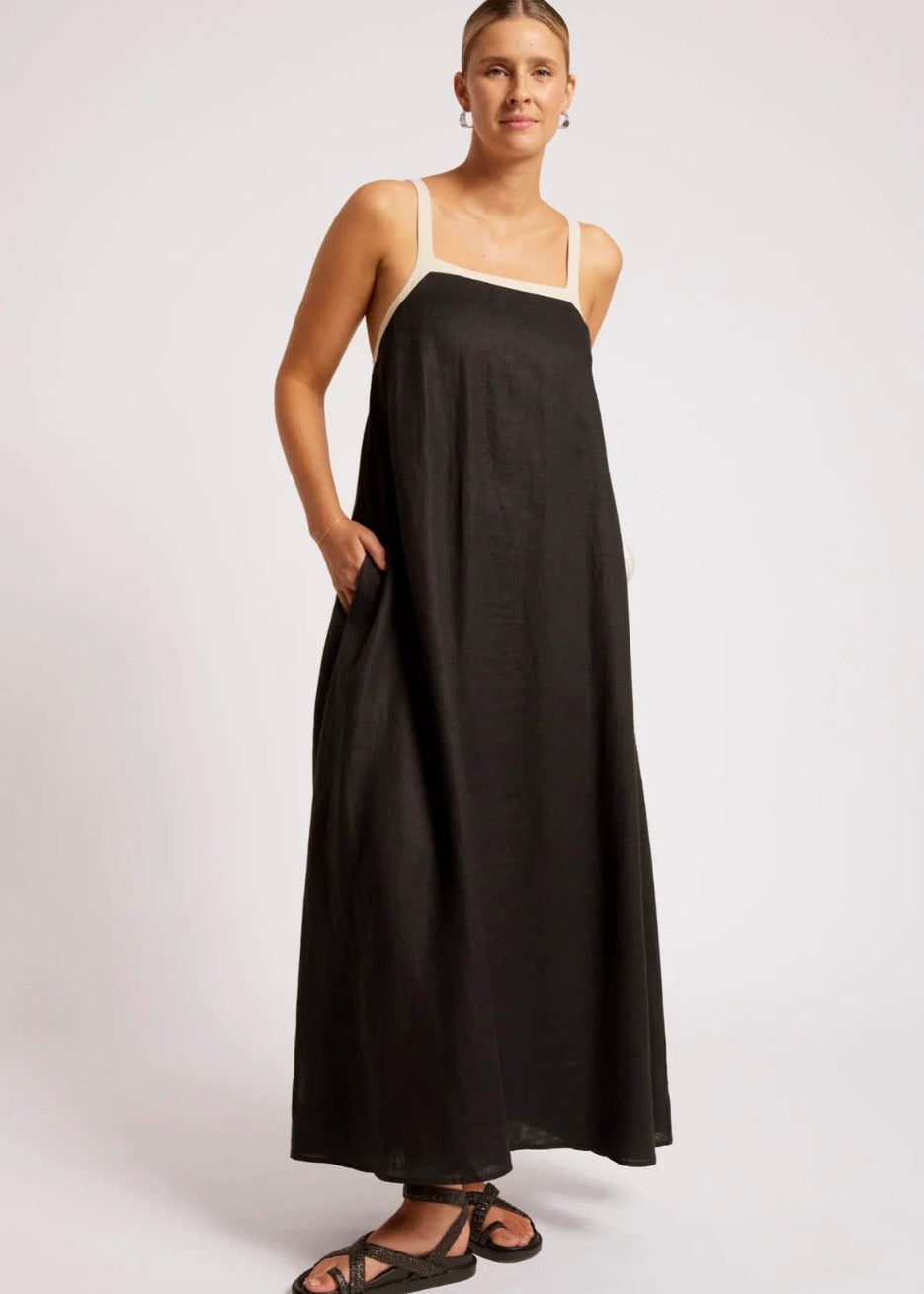 Maris Splice Tank Maxi ~ Black/Tusk