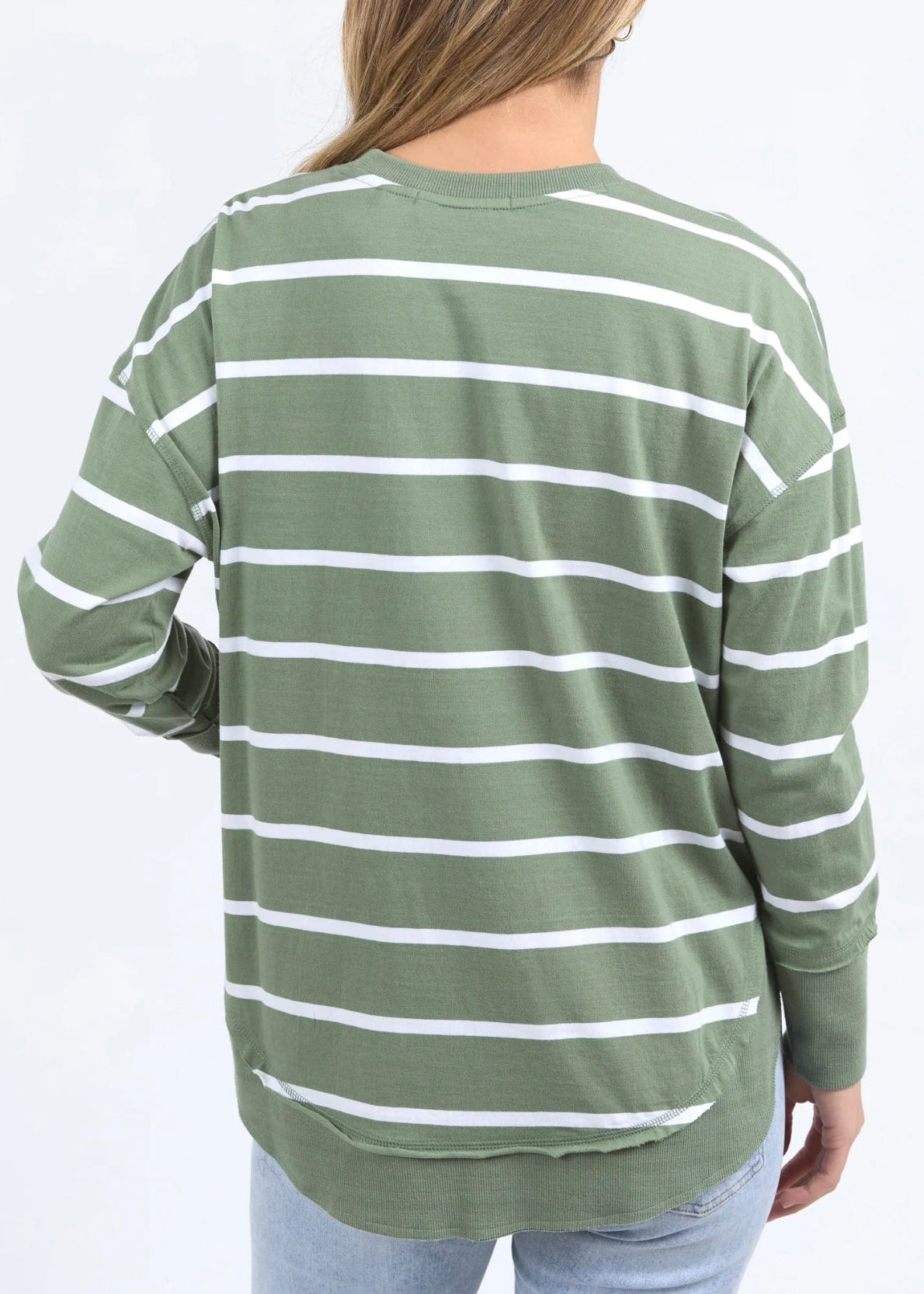 Farrah Stripe Long Sleeve ~ Sage