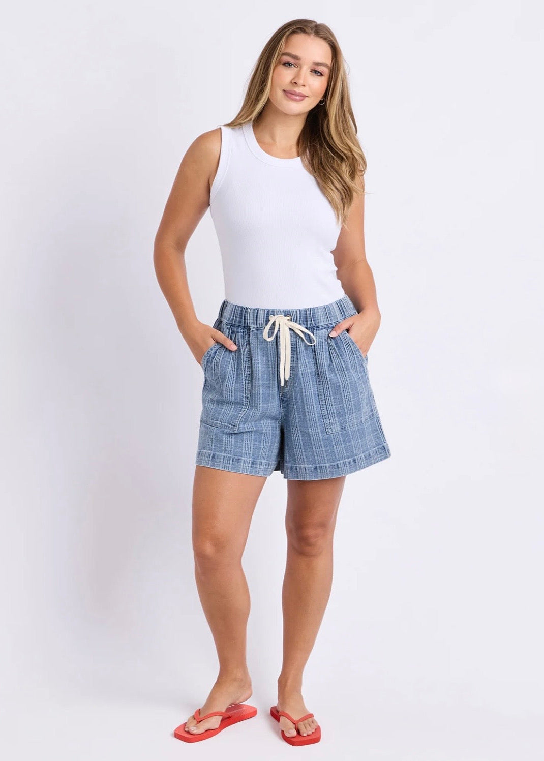 Cove Short ~ Denim Check