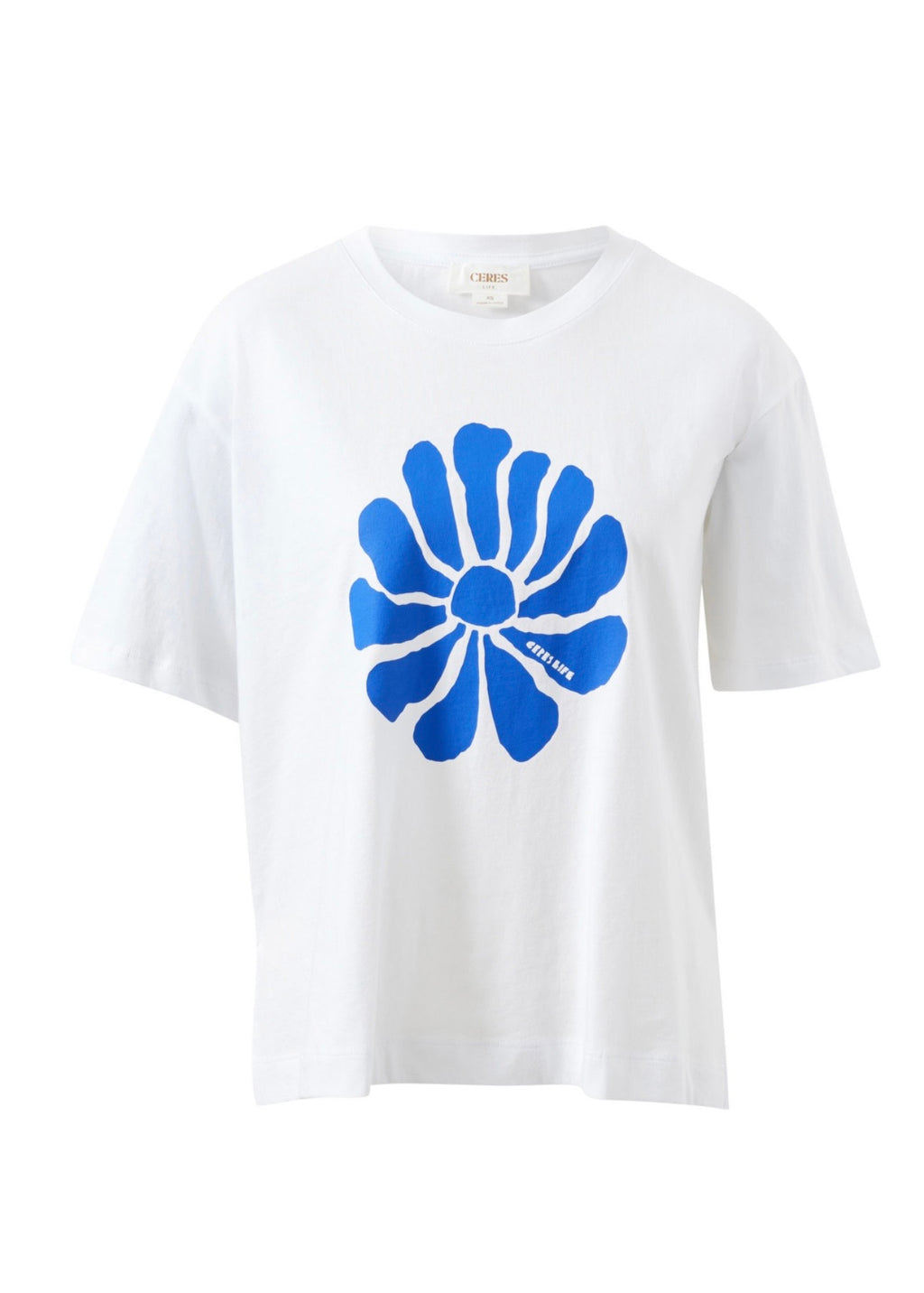 Stevie Slouchy Tee ~ White/Ceres Flora