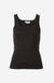Contour Rib Square Neck Tank ~ Black