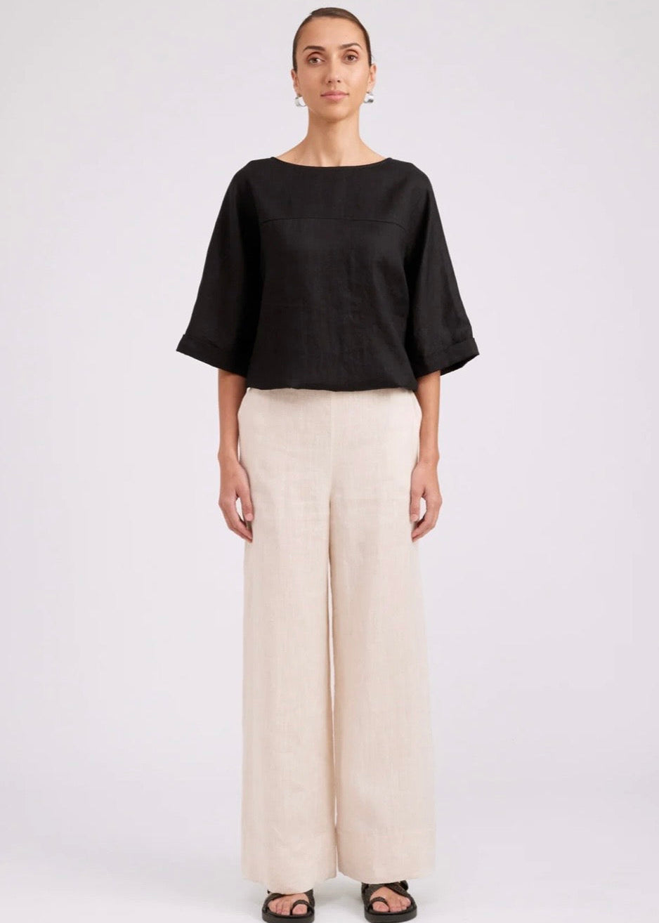 Studio Button Top/Jacket ~ Black
