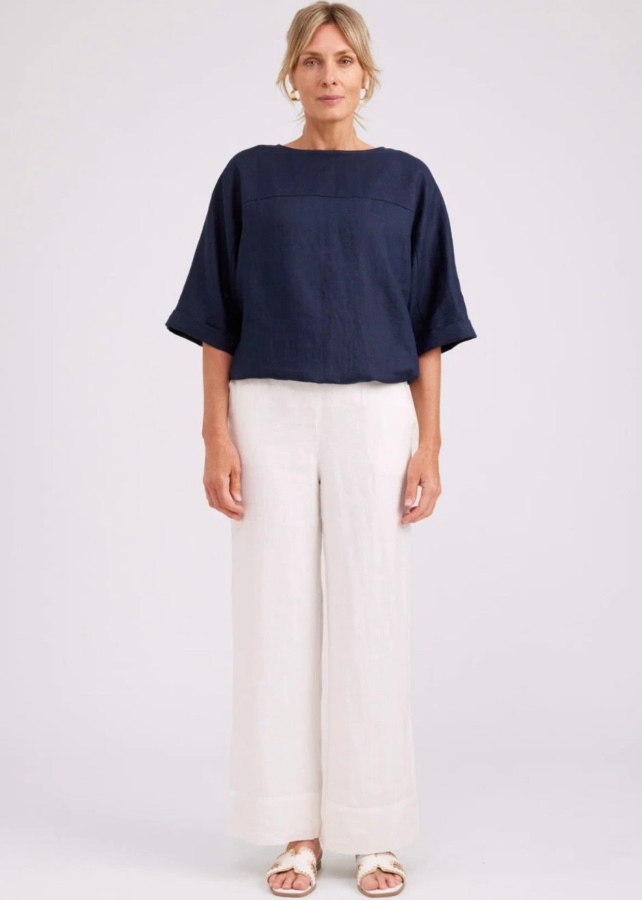 Studio Button Top/Jacket ~ Navy