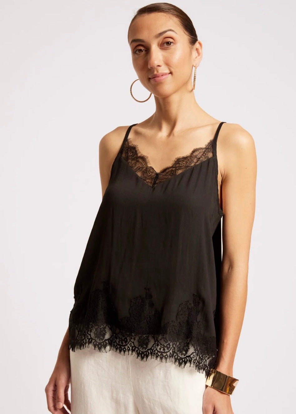 Drift Lace Tank ~ Black