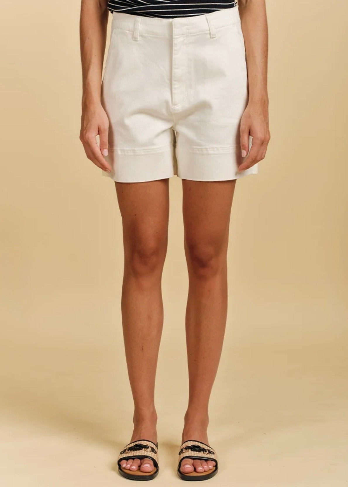 Daisy Denim Short ~ White