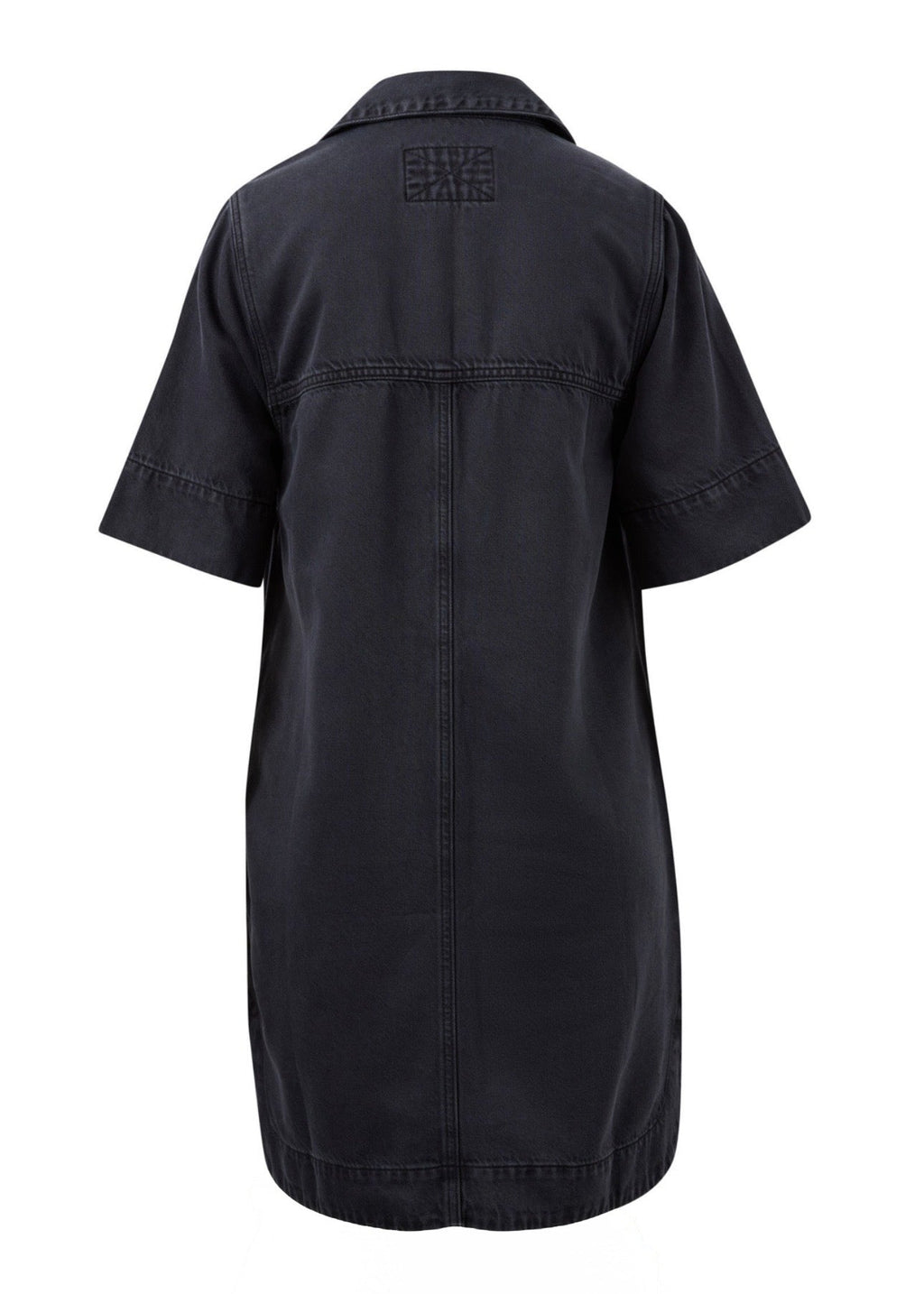 Bonnie Relaxed Shirt Dress ~ Washed Black