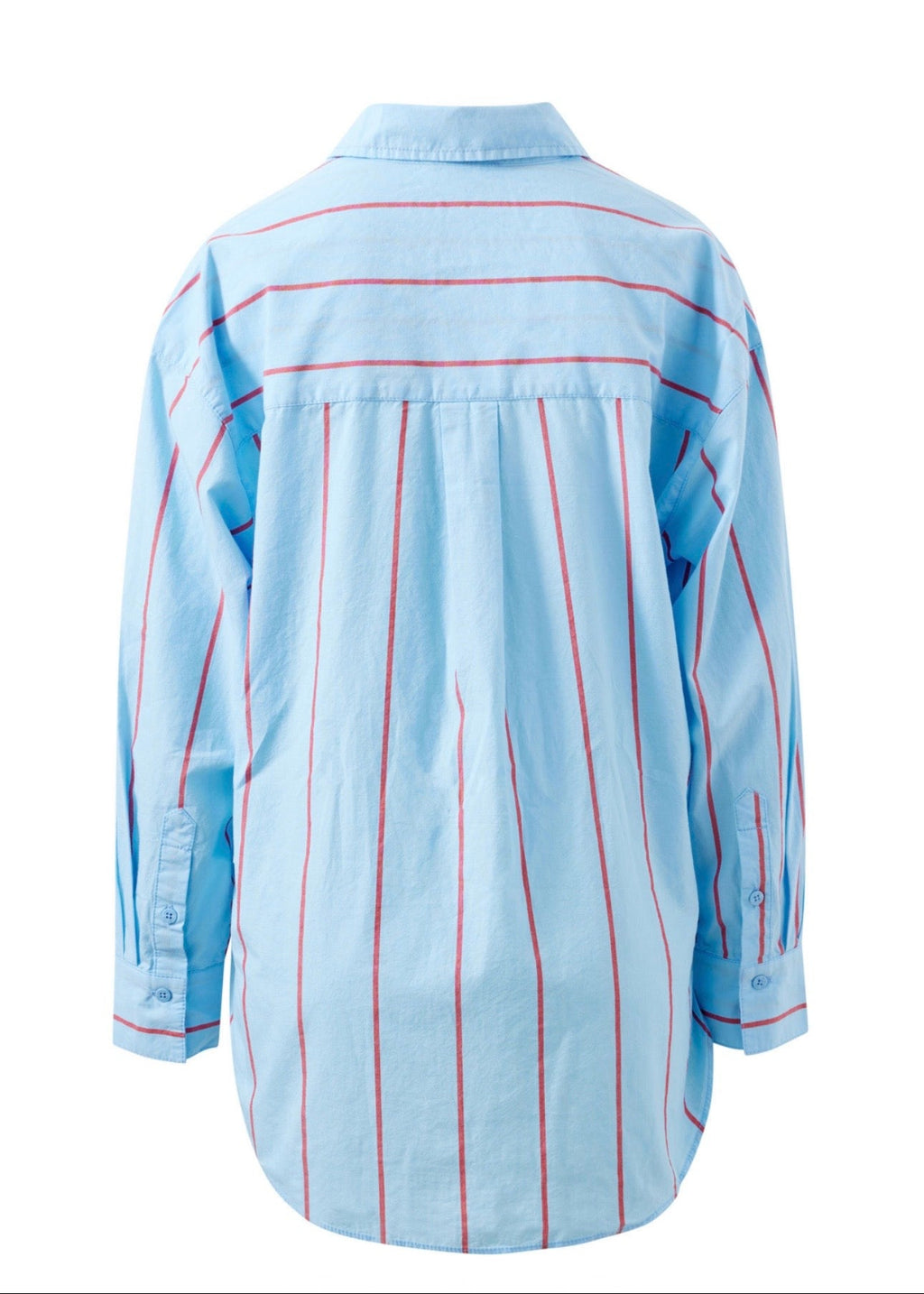 Peta Oversized Shirt ~ Fresh blue red bold stripe