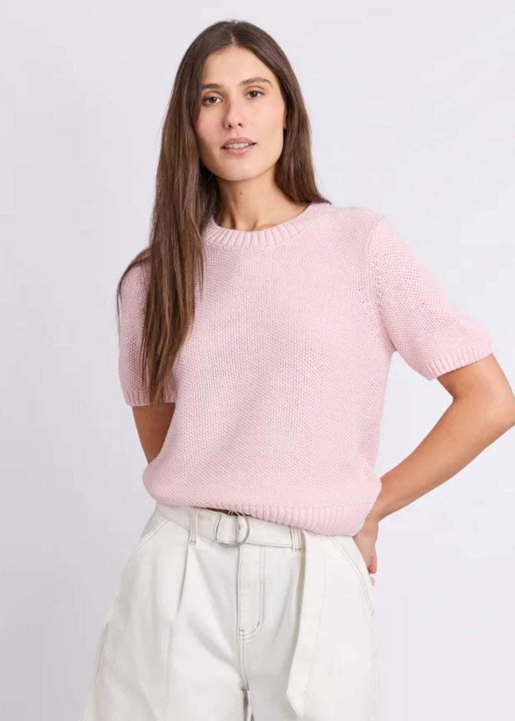 Blair Short Sleeve Knit ~ Pink