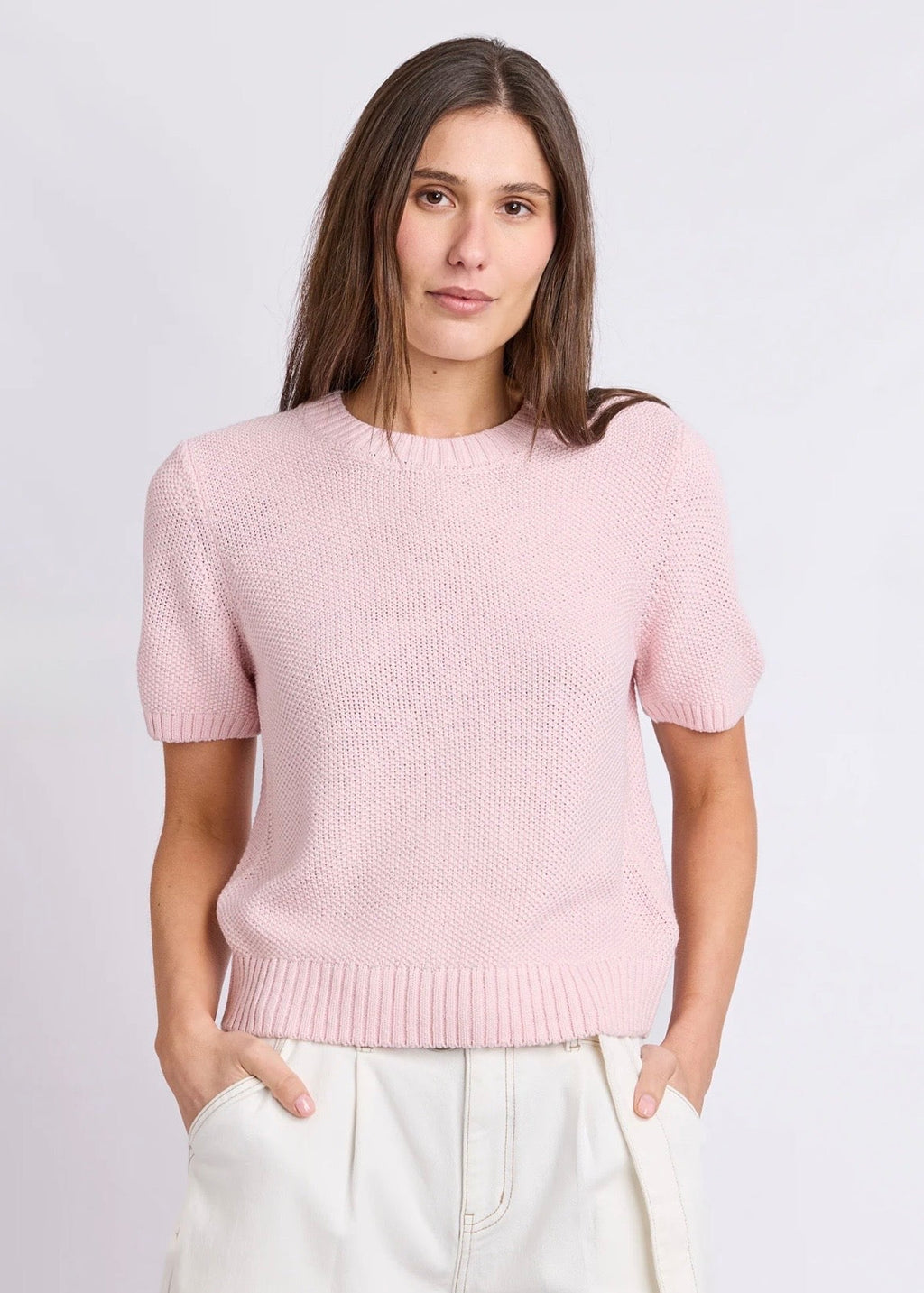 Blair Short Sleeve Knit ~ Pink