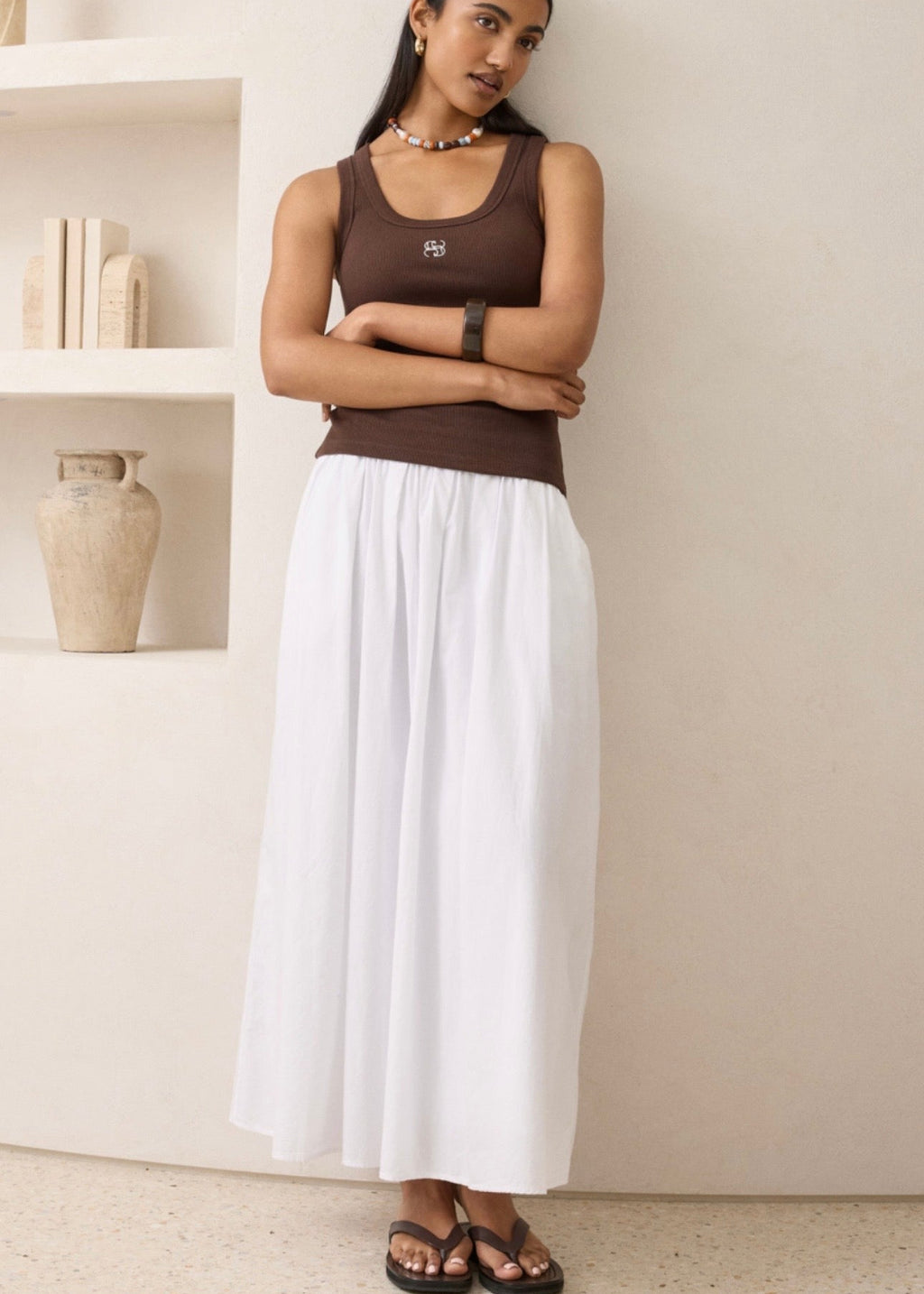 Florence Maxi Skirt ~ White