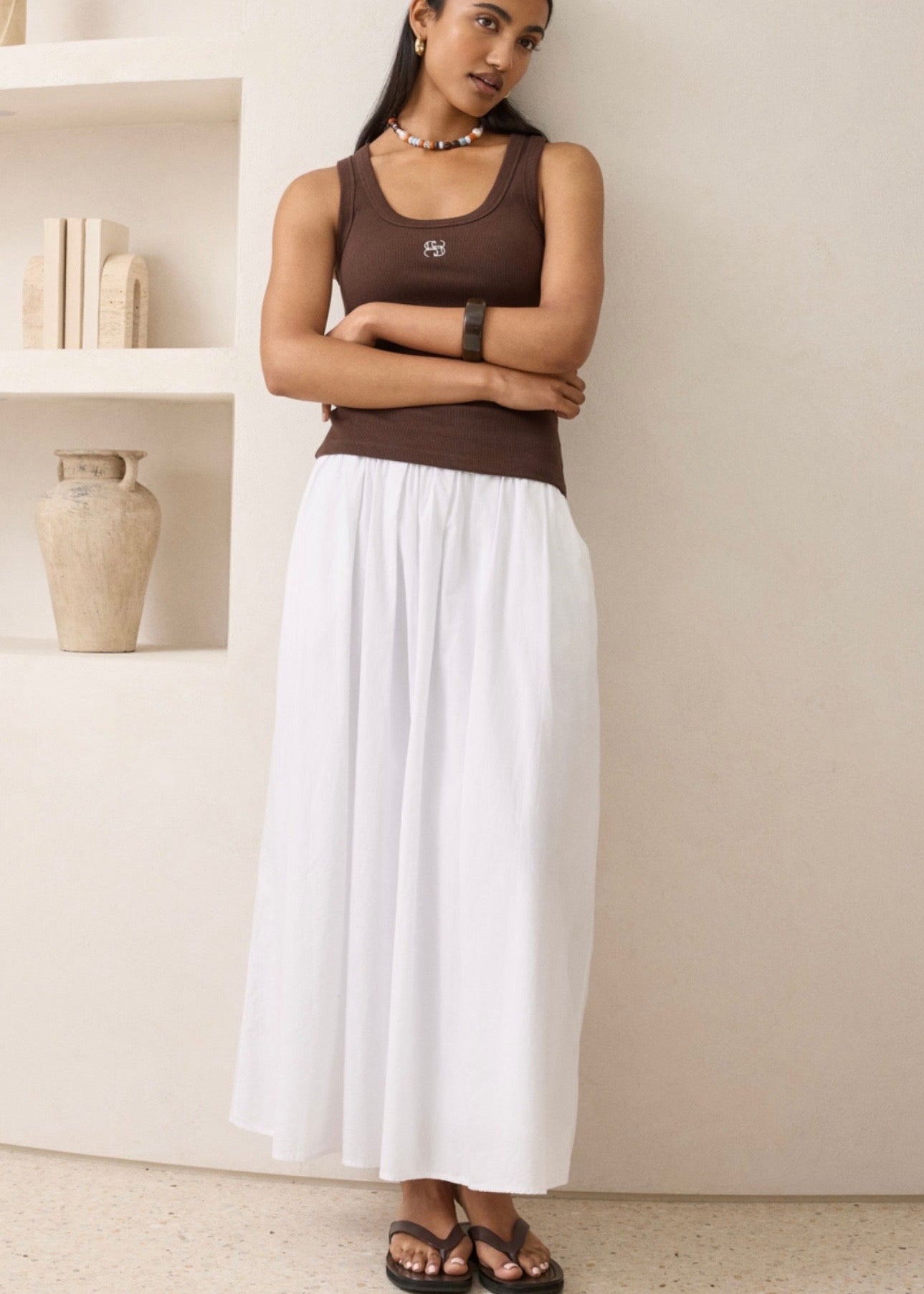 Florence Maxi Skirt ~ White