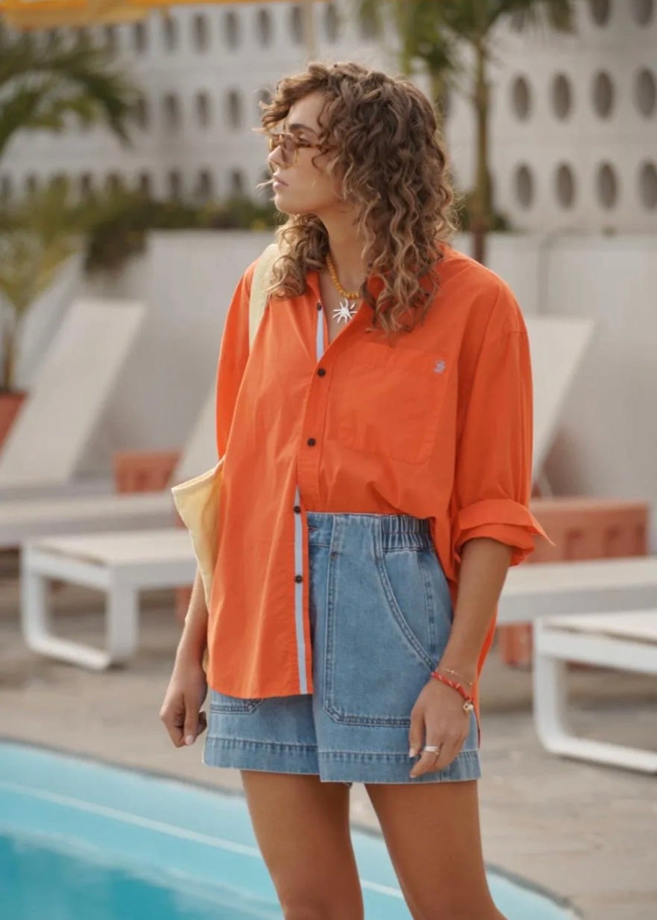 Peta Oversized Shirt ~ Flame Vacay