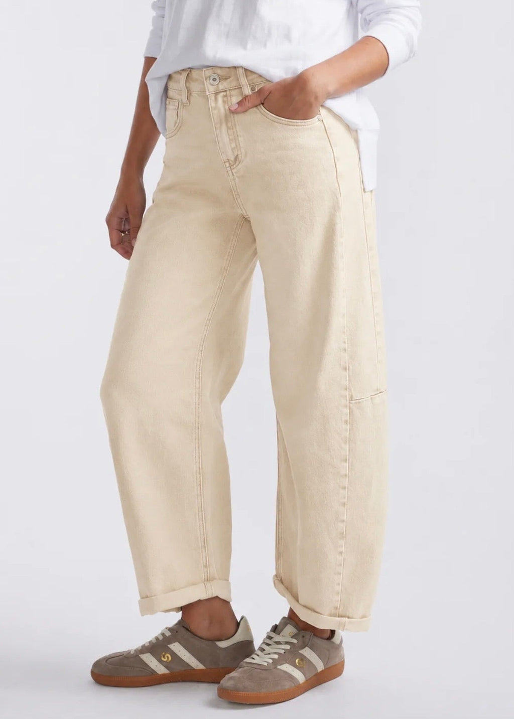 Idaho Barrel Jean ~ Ecru