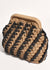 Eadie Crochet Weave Clutch ~ Black/Natural