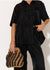 Eadie Crochet Weave Clutch ~ Black/Natural