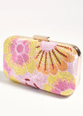 Calypso Floral Woven Clutch ~ Multi