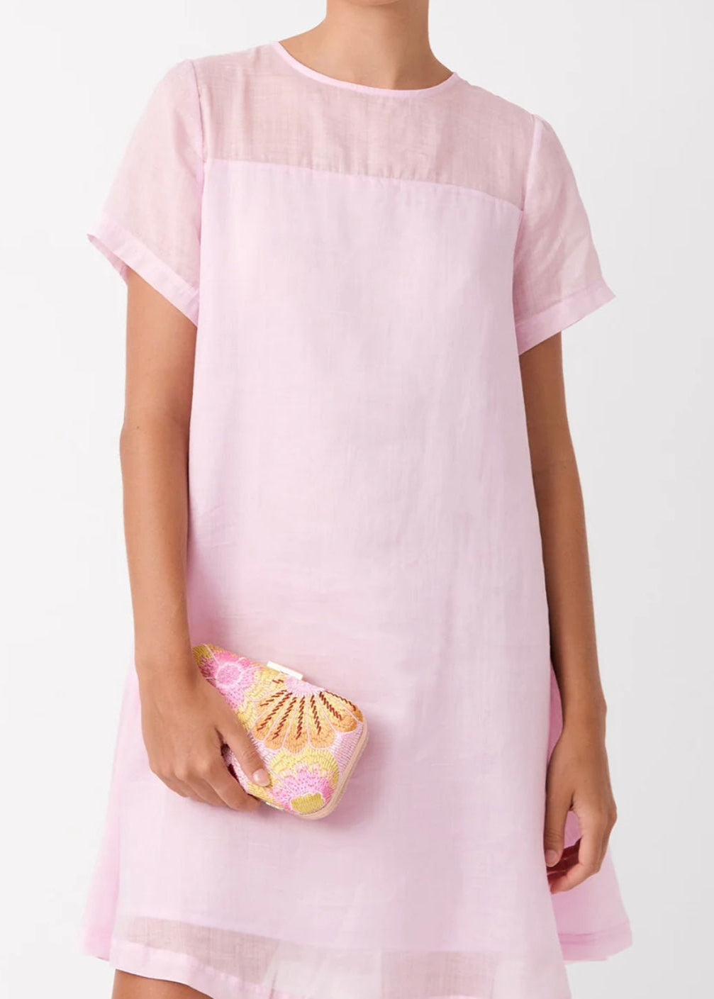 Calypso Floral Woven Clutch ~ Multi