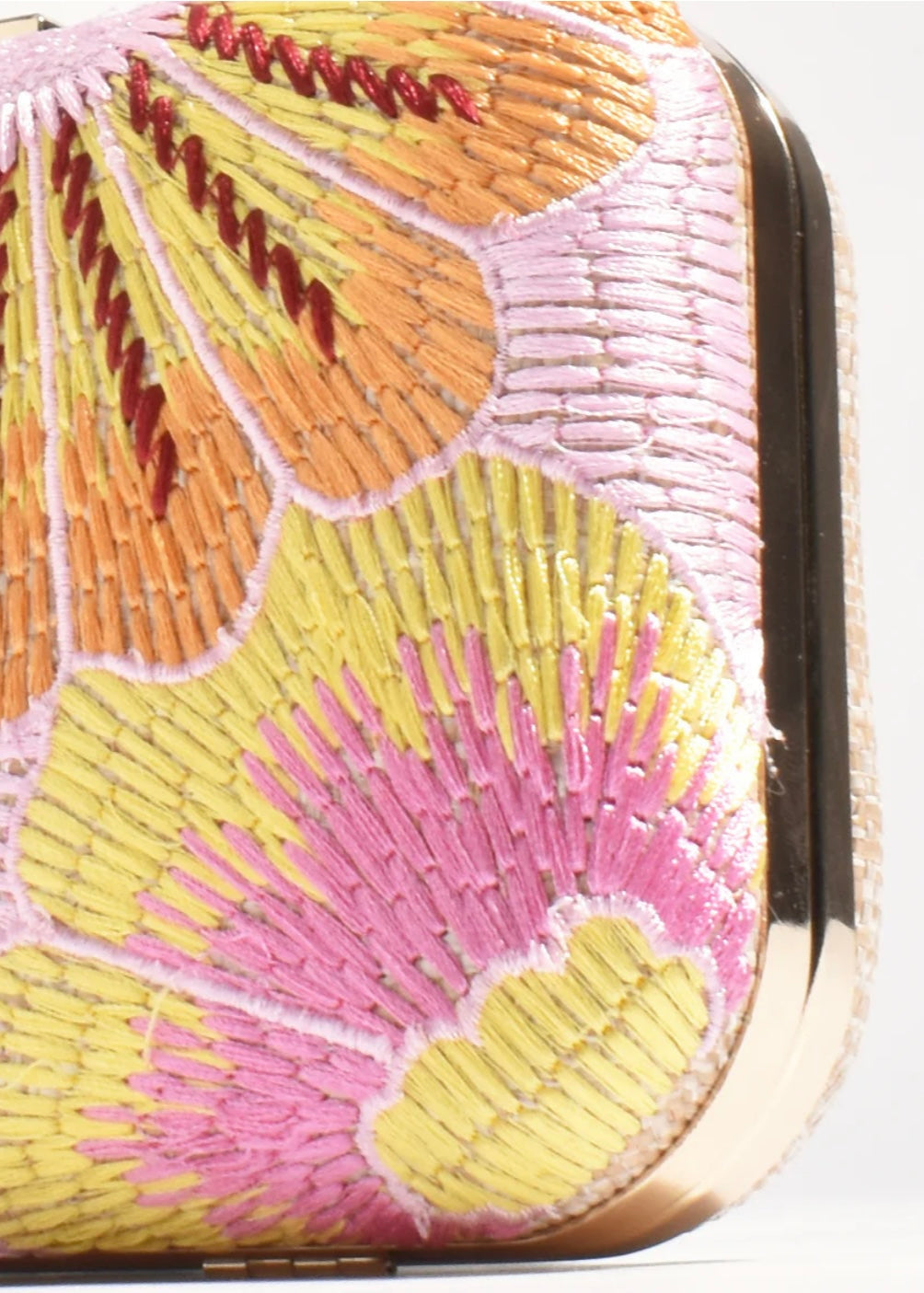Calypso Floral Woven Clutch ~ Multi
