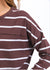 Jayne Stripe Throw On Top ~ Chocolate/White