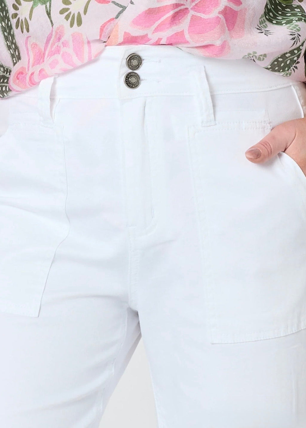 Hudson Wide Leg Crop Jean ~ White
