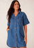 Side Pocket Boxy Dress ~ Fresh Indigo