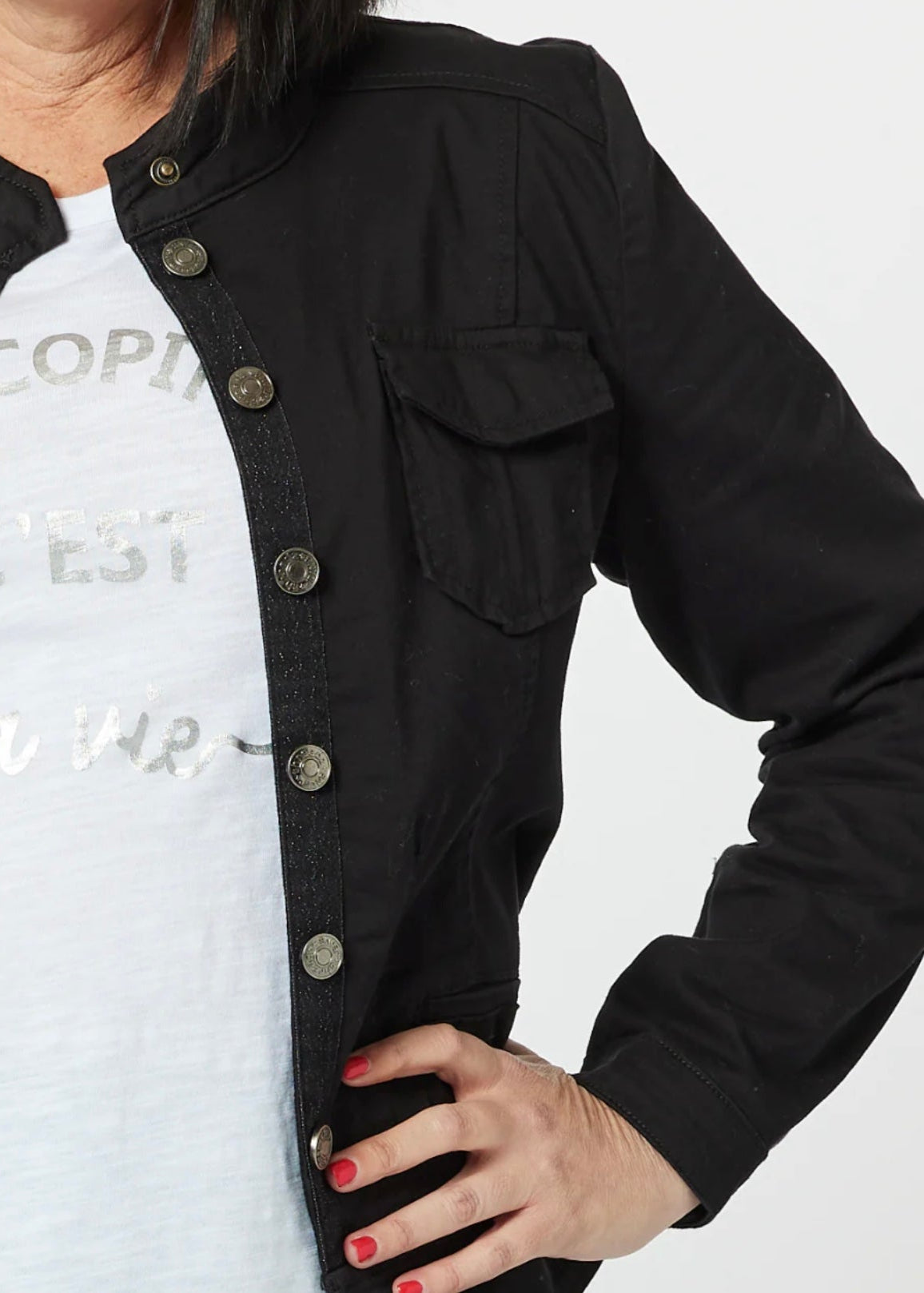 Maggie Denim Jacket ~ Black