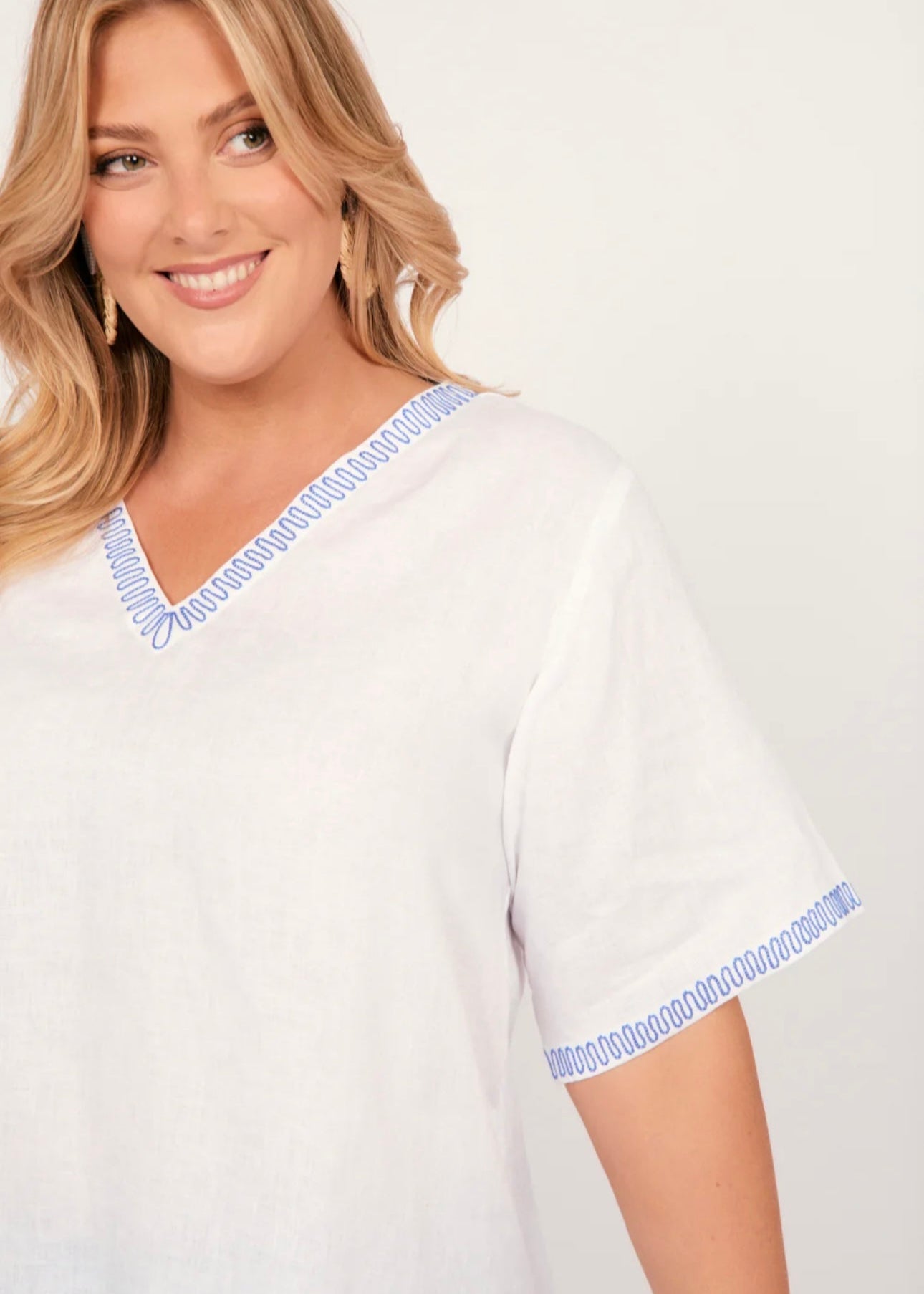 Samara Linen Top ~ Island Breeze