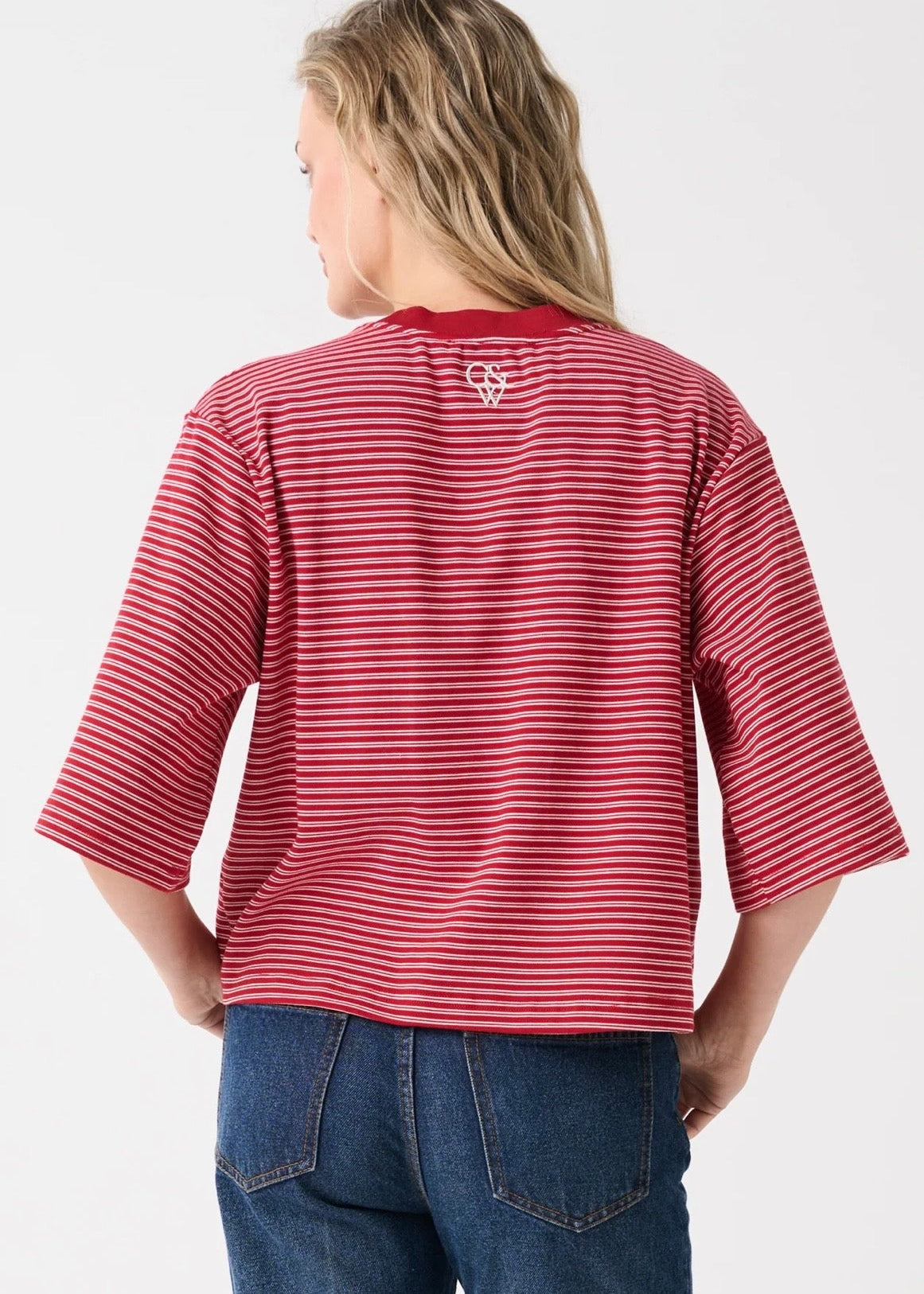 Hallie Tee ~ Red Stripe