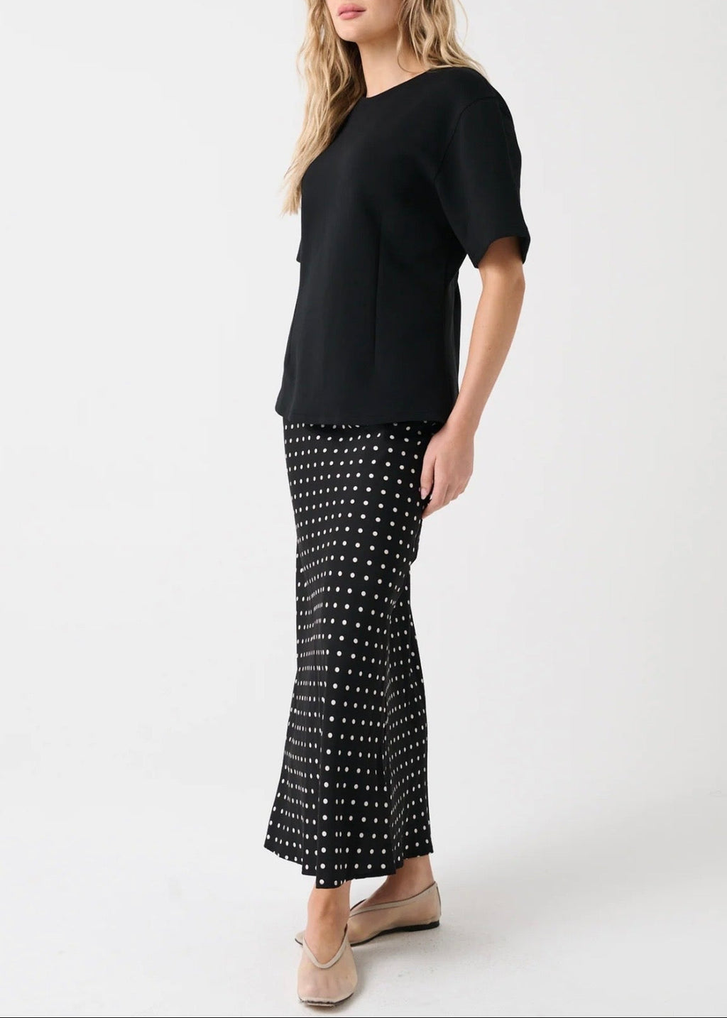 Millie Slip Skirt ~ Black Spot