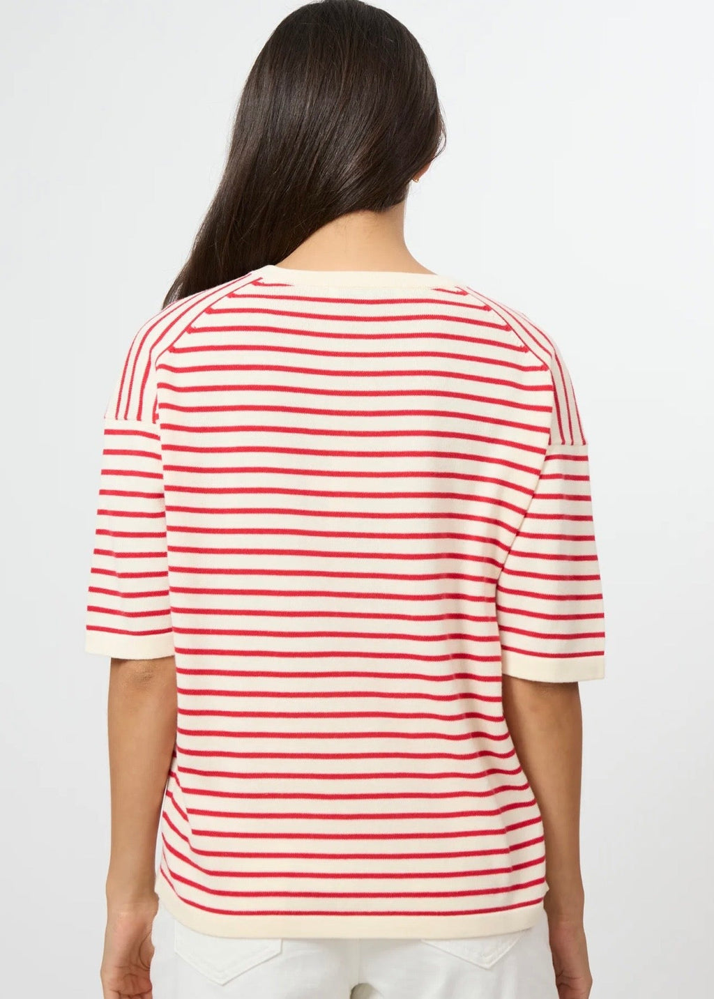 Celine Knit ~ Ivory/Red