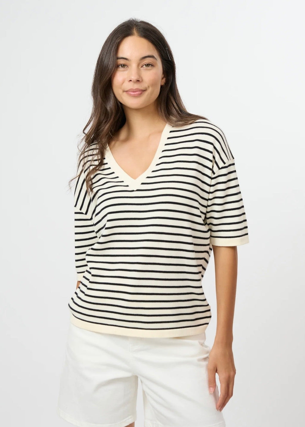 Celine Knit ~ Ivory/Black