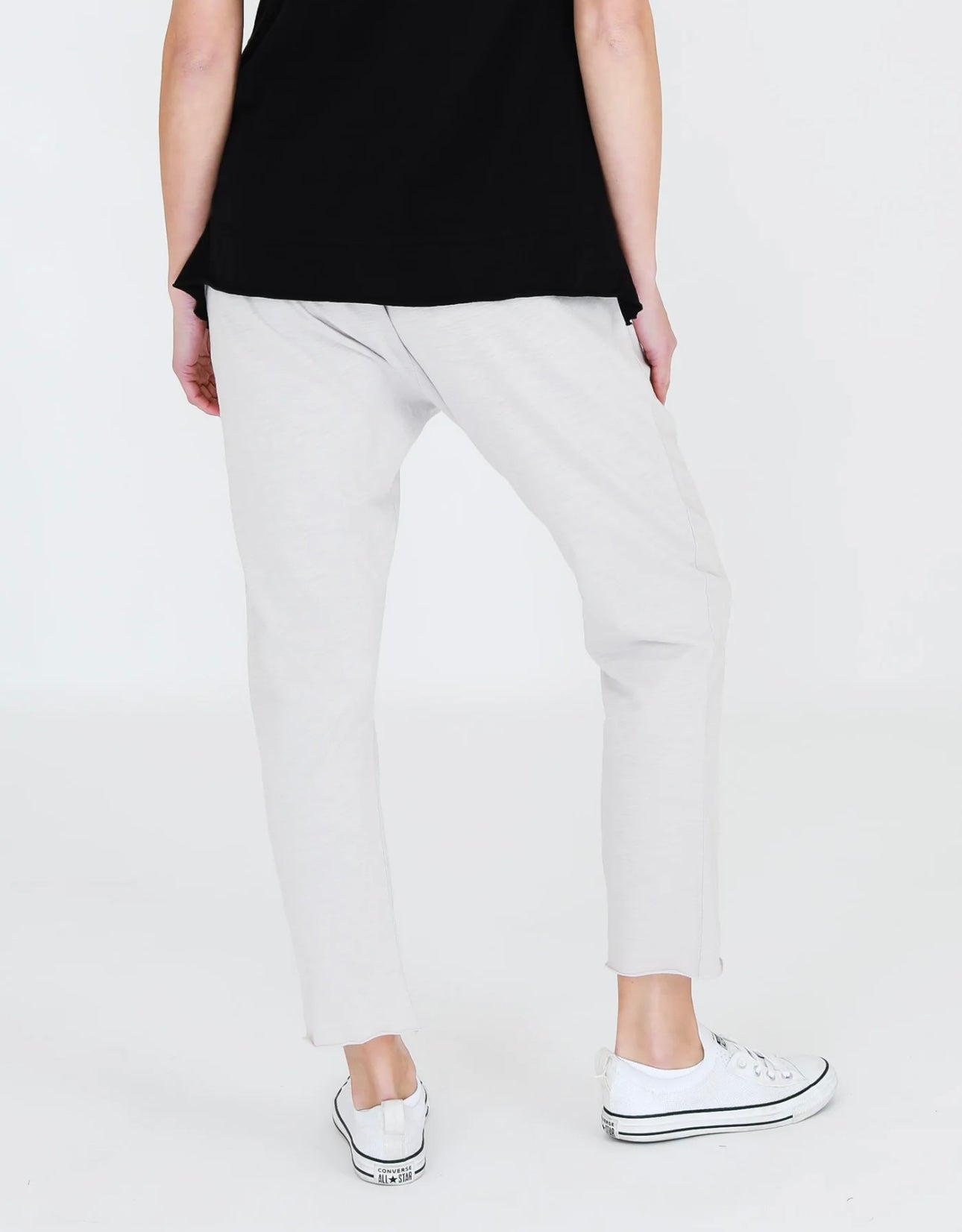 Ariel Raw Edge Hem Jogger ~ Angora