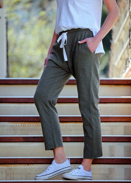 Ariel Raw Edge Jogger ~ Wood
