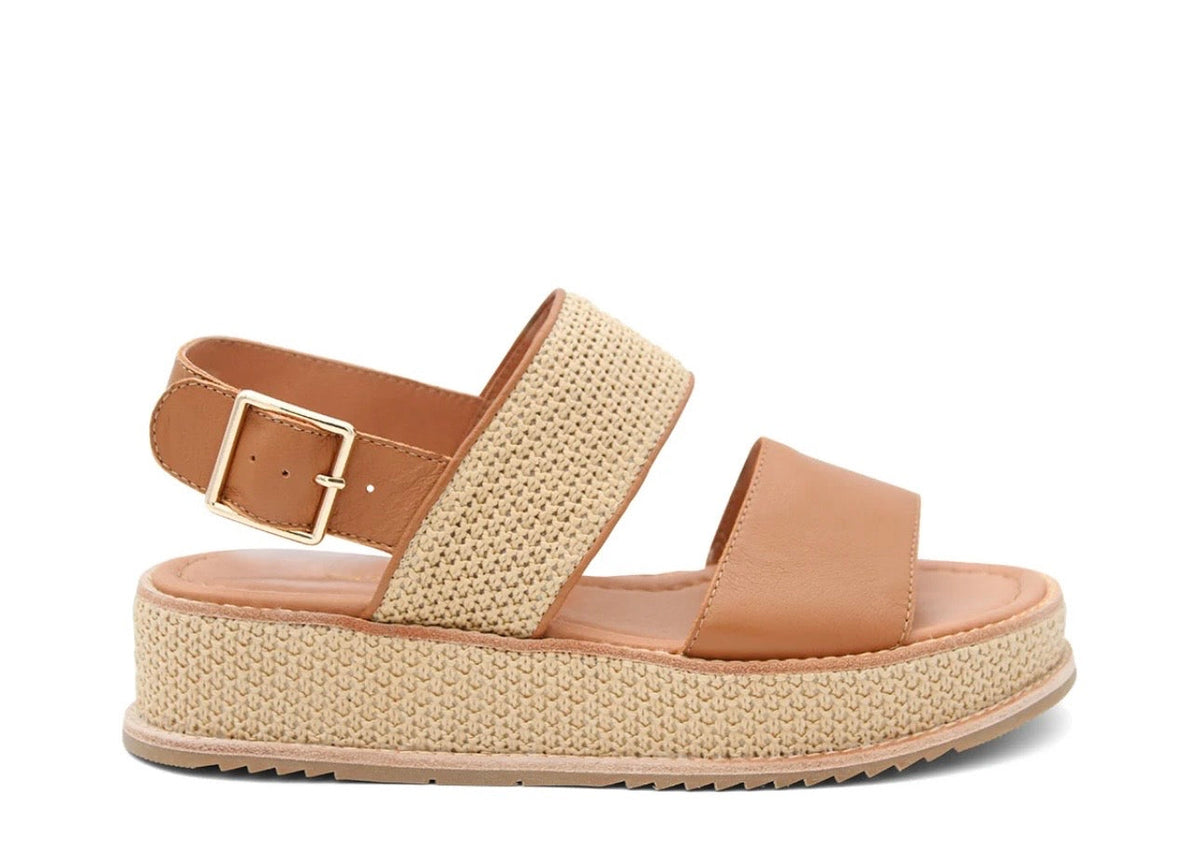 Vaiga Wedge ~ Tan/Natural