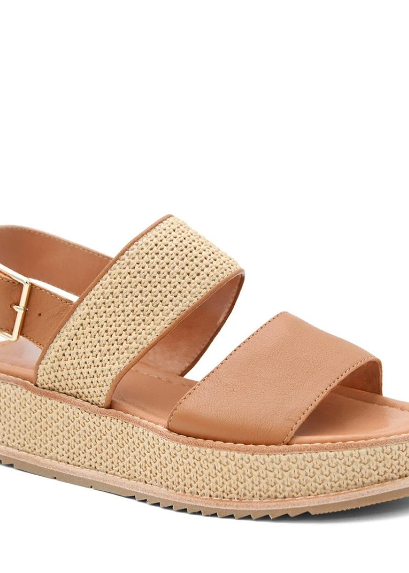 Vaiga Wedge ~ Tan/Natural
