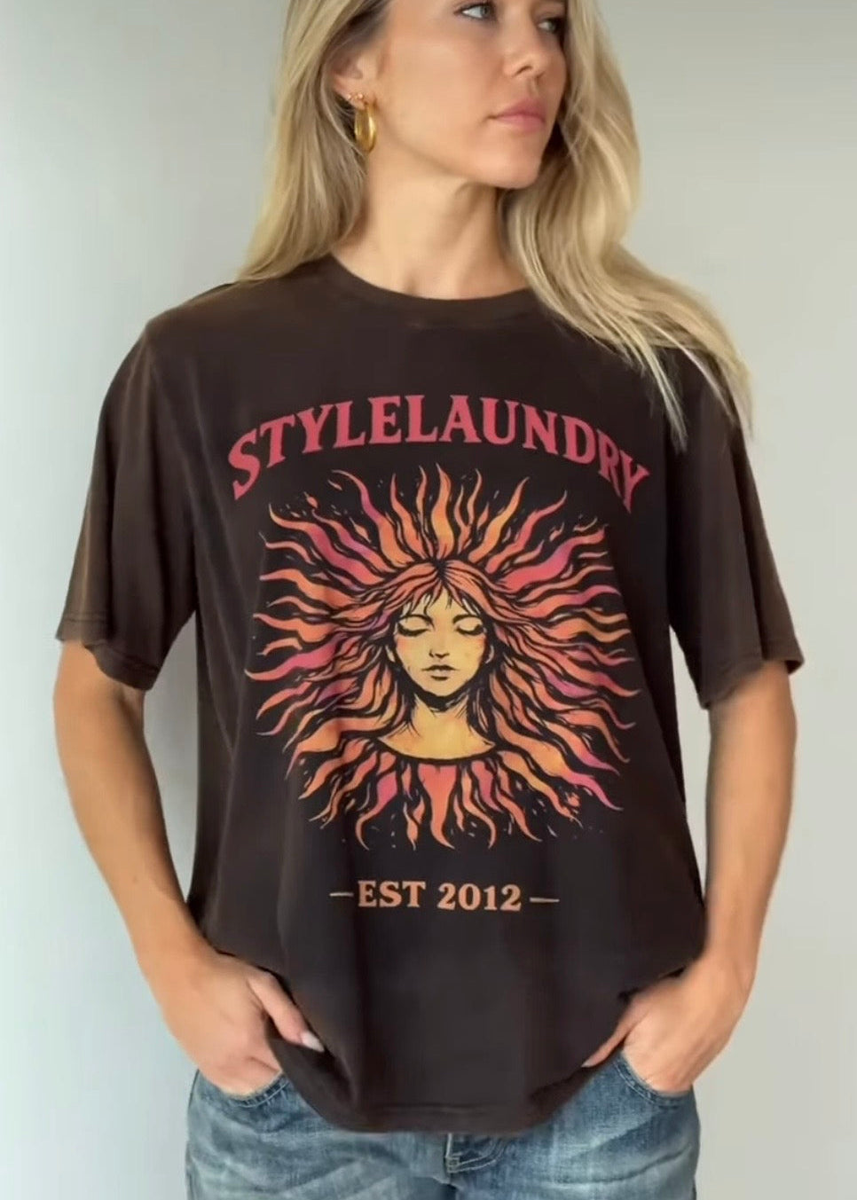 Solar T-Shirt ~ Vintage Choc