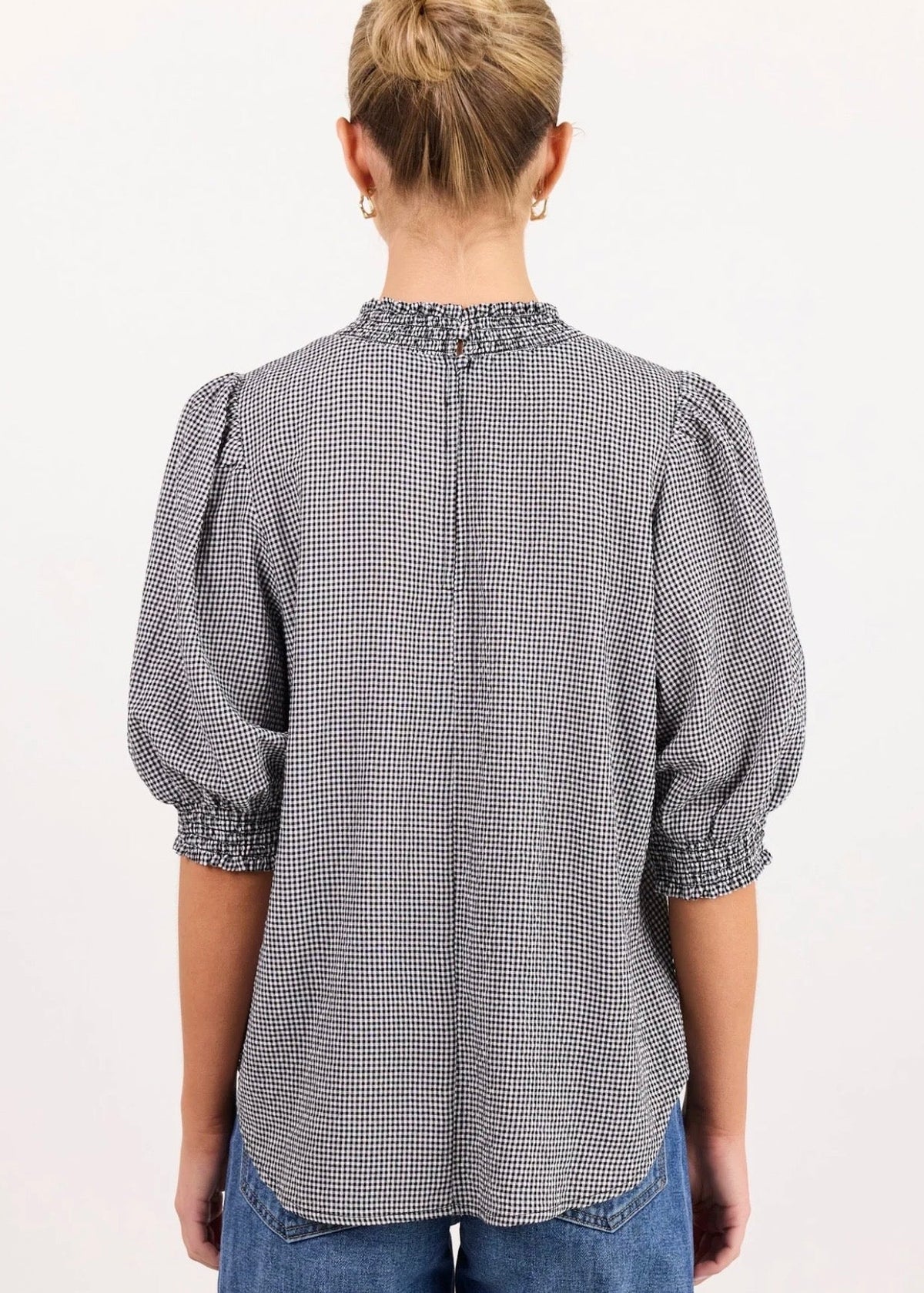 Influential High Neck Top ~ Gingham