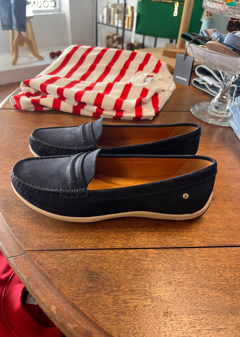 April Loafer ~ Nobuck Navy