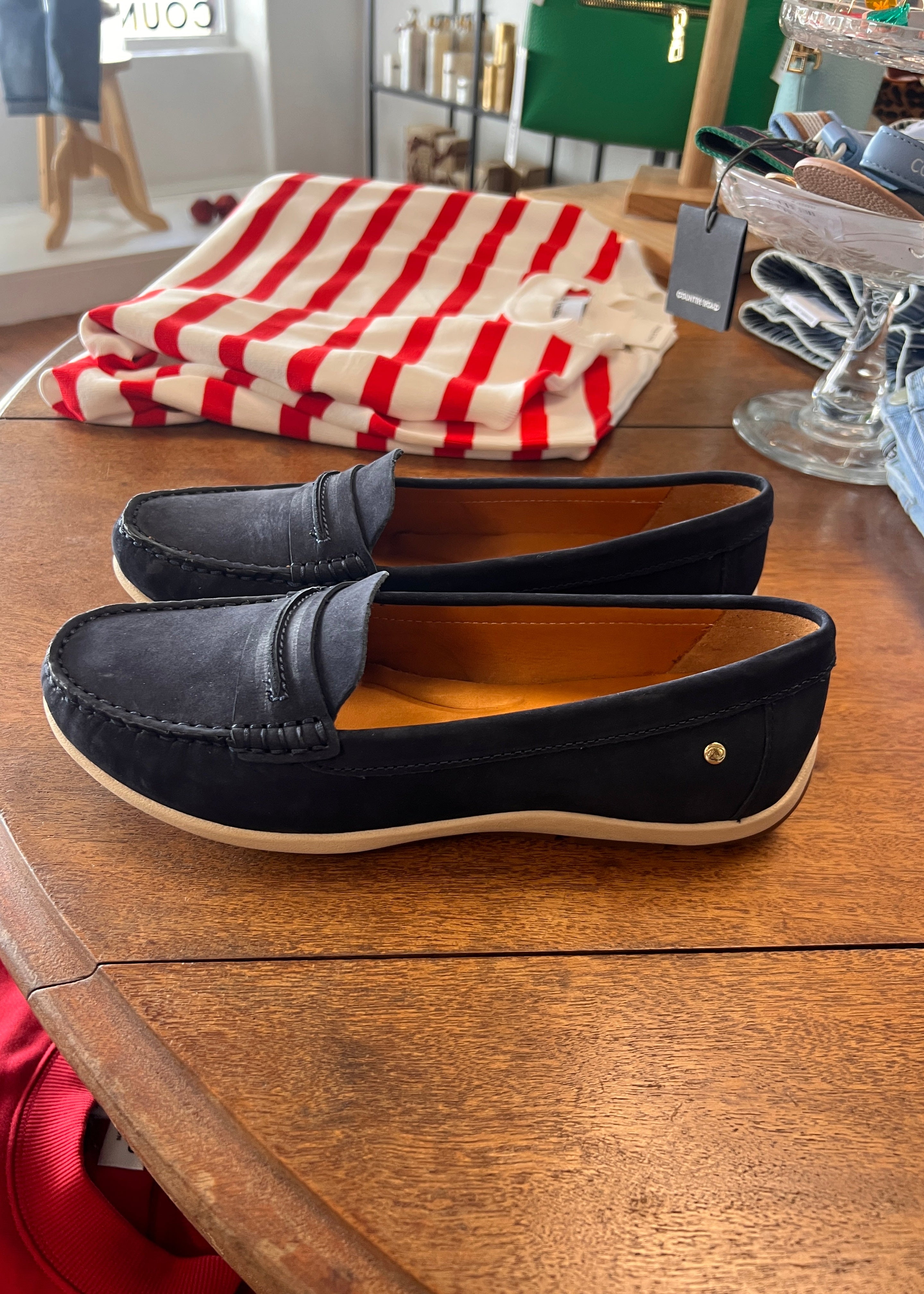 April Loafer ~ Nobuck Navy