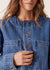 Collarless Denim Jacket ~ Fresh Indigo