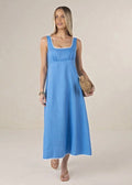 Tullulah Dress ~ Cornflower/White