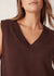 V Neck Knit Vest ~ Winter choc