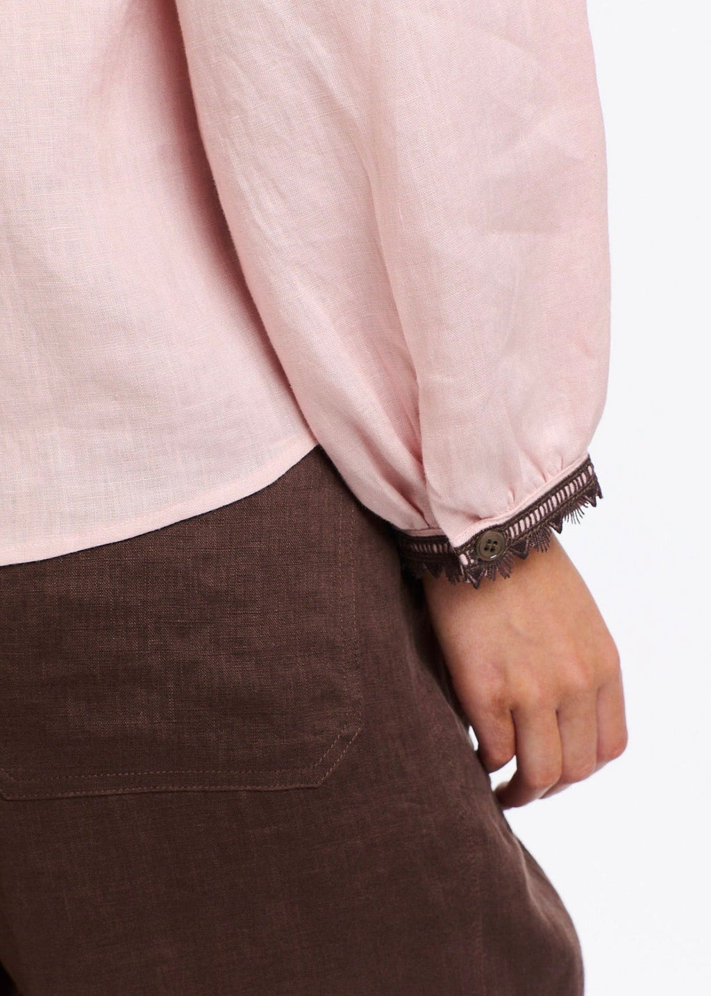 Anika Embroidered Shirt ~ Dusty Pink