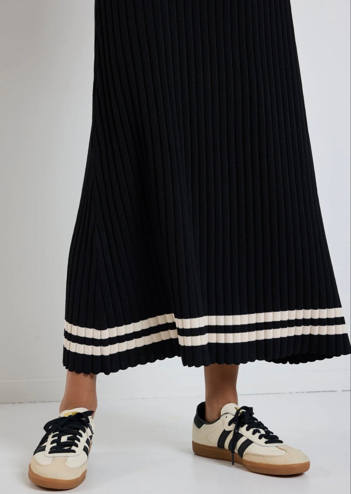 Taken Crewneck SS Dress ~ Black Stripe
